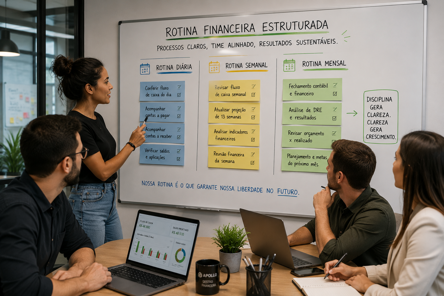 Rotina financeira estruturada para empresas em expansão